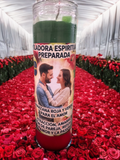 VELADORA ESPIRITUAL PREPARADA MANZANA AMOR