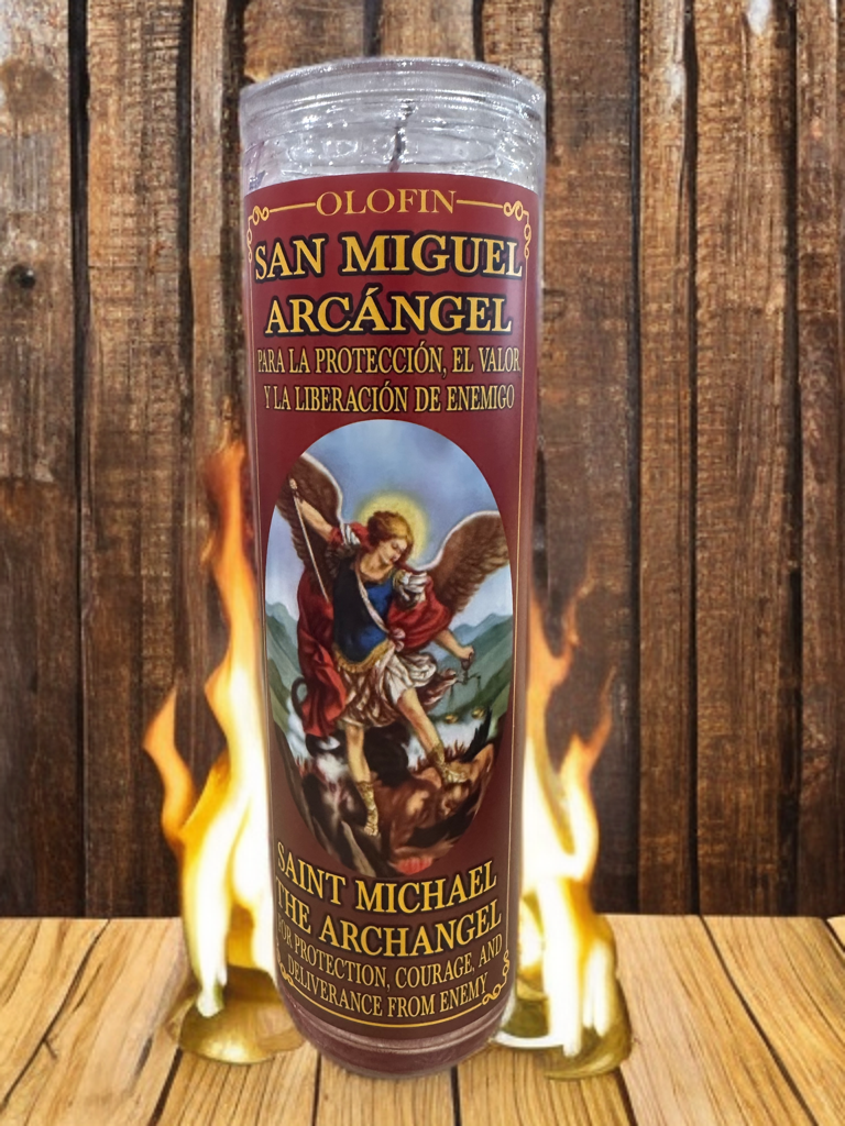 SAN MIGUEL ARCANGEL VELADORA PREPARADA